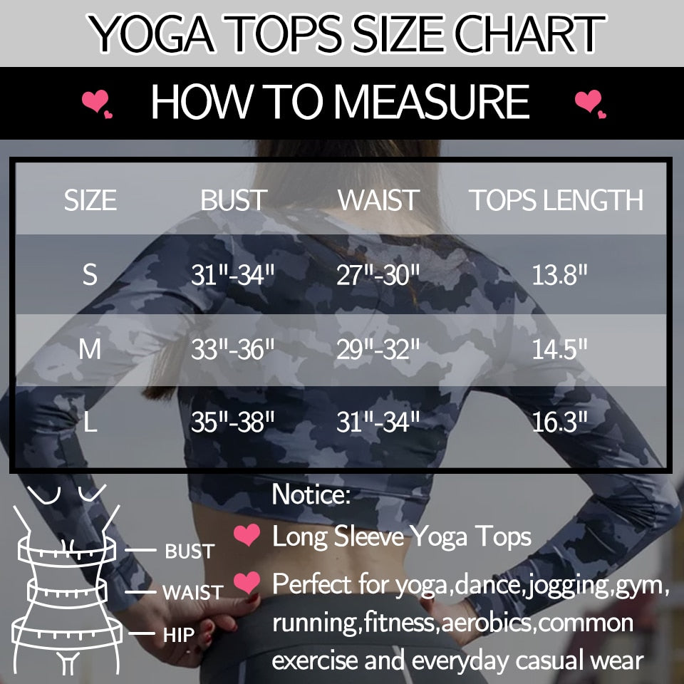 Yoga Crop Tops Women Long Sleeves T-shirts Gym Clothing Sportswear Fitness Tank Tops Workout Shirts Running Cropped Tracksuit | Vimost Shop.
