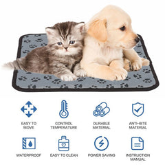 Pet Dog Cat Electric Heating Pad Winter Warm Carpet for Animals Temperature Adjusted Waterproof Warming Mat Carpet Heated Pads | Vimost Shop.
