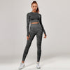 Yoga Set 2 Piece Sport Outfits Gym Activewear Long Sleeve Crop Top + Yoga Pants Running Leggings Suits Workout Tracksuits | Vimost Shop.