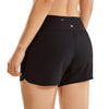 Women's Quick-Dry Workout Running Athletic Sports Shorts with Zip Pocket - 4 Inches