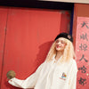 Monkey King Embroidery Casual Oversize Hoodies Sweatshirt Women,Spring Full Sleeve Korean Female,Daily Teddy Top