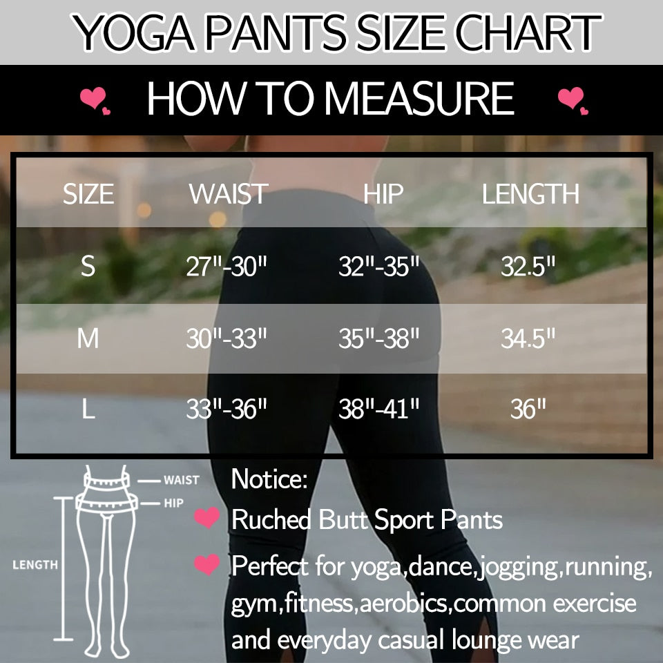Yoga Pants Scrunched Booty Leggings for Women Workout Running Tights High Waist Sports Leggings Gym Sportswear Fitness Trousers | Vimost Shop.