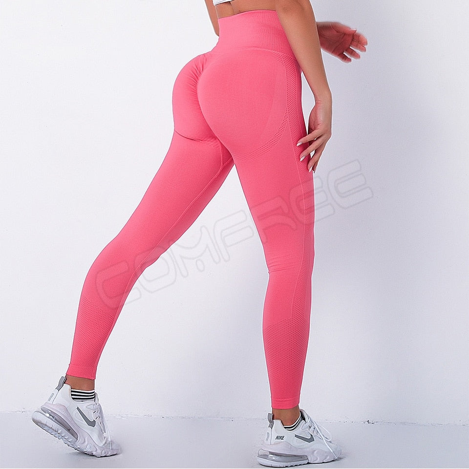 Yoga Pants Scrunched Booty Leggings for Women Workout Running Tights High Waist Sports Leggings Gym Sportswear Fitness Trousers | Vimost Shop.