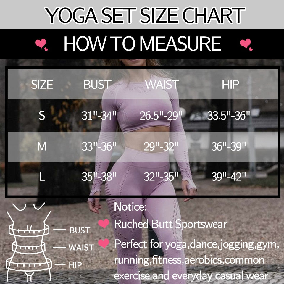 3Pcs Yoga Set Sport Suits Gym Wear Seamless Sportswear Workout Leggings Sports Bra Long Sleeves Crop Tops Fitness Clothing | Vimost Shop.