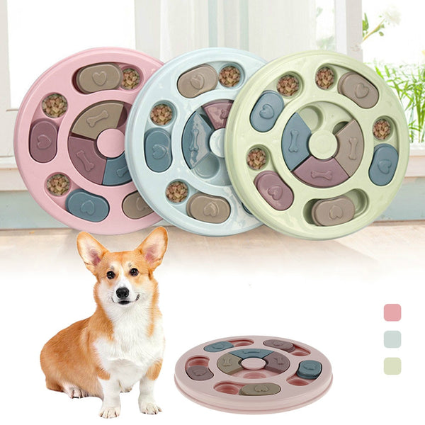 Pet Dog Puzzle Toys Round Interactive Slow Dispensing Feeding Pet Dog Training Games Increase IQ Feeder for Small Medium Dogs | Vimost Shop.