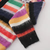 Fall Winter Oversize Thick Warm Knit Cardigan Mohair O-Neck Button Long Sleeve Fluffy Mid-Length Knitted Women Sweater