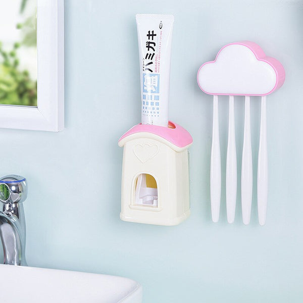 Cloud Toothbrush Holder Multifunction Toothpaste Toothbrush Storage Bathroom Accessories Child Convenient Toothpaste Dispenser | Vimost Shop.