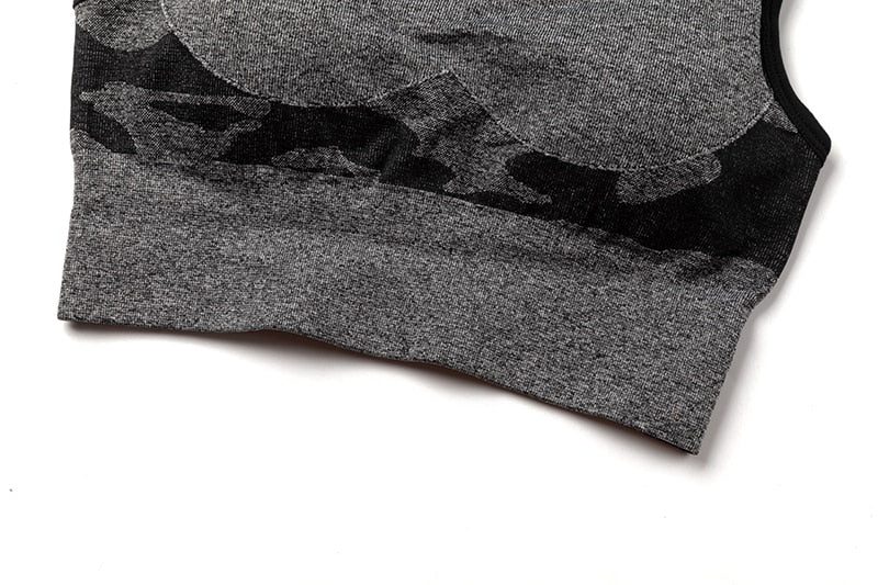 Women Sports Bra Shockproof Padded Yoga Bras Gym Athletic Sportswear Workout Tops Running Brassiere Camouflage Fitness Brallete | Vimost Shop.