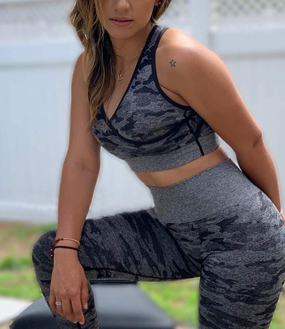 Seamless Yoga Set Fitness Sports Suits Gym Clothing Sport Bra High Waist Yoga Leggings Workout Pants Outfit Sportswear Tracksuit | Vimost Shop.