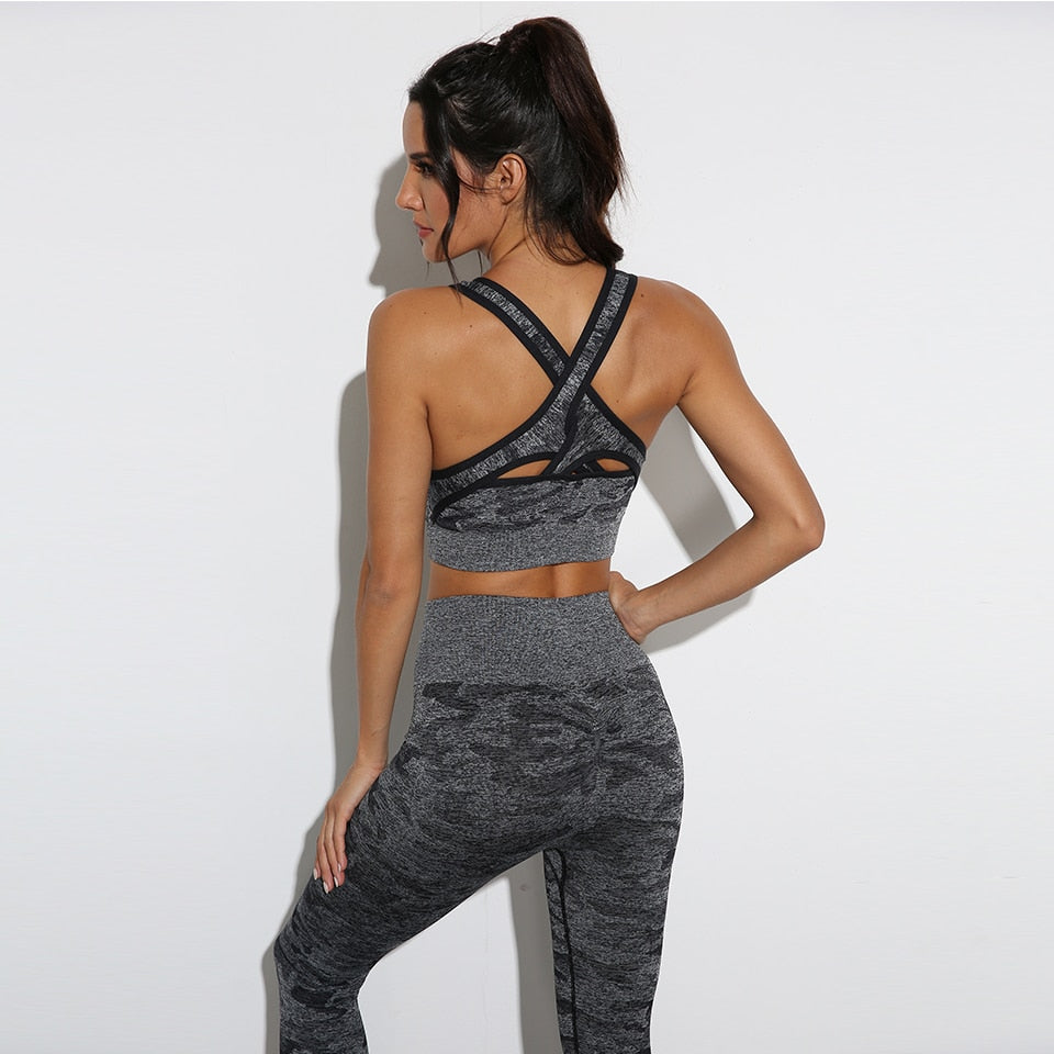 Seamless Yoga Set Fitness Sports Suits Gym Clothing Sport Bra High Waist Yoga Leggings Workout Pants Outfit Sportswear Tracksuit | Vimost Shop.