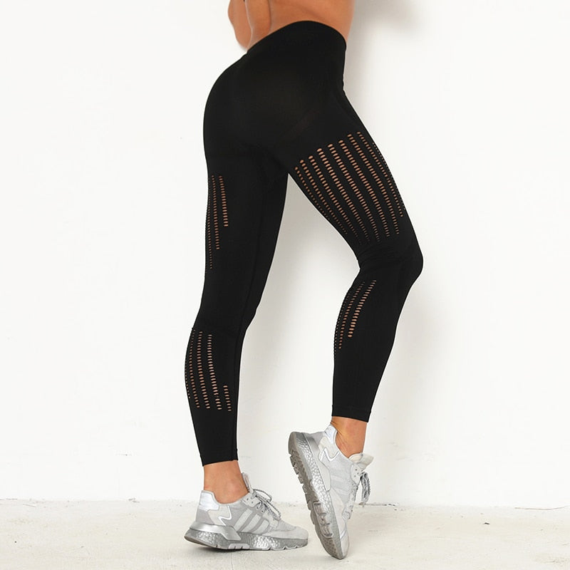 Booty Enhancing Yoga Pants Hollow Out Gym Sport Leggings High Waist Fitness Tights Workout Running Sweatpants Jogging Trousers | Vimost Shop.