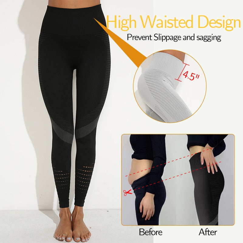 High Waist Fitness Leggings Push Up Women Exercise Workout Pants Gym Running Activewear Hollow Yoga Pants Sport Training Wear | Vimost Shop.