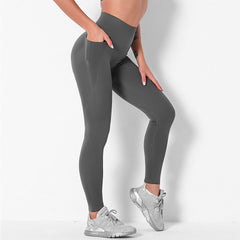 Yoga Pants with Pocket Sport Leggings Gym Sportswear Tummy Control Jogging Tights Fitness Trousers Push Up Workout Leggins | Vimost Shop.