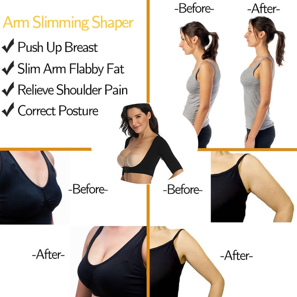 Weight Loss Arm Shaper Slimming Fat Buster Compression Sleeves Upper Arm Wrap Band Slimmer Humpback Posture Correction Tank Tops | Vimost Shop.