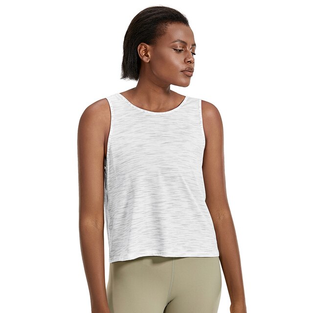 Women's Lightweight Workout Tank Heather Quick Dry Sleeveless Athletic Shirt Casual Top