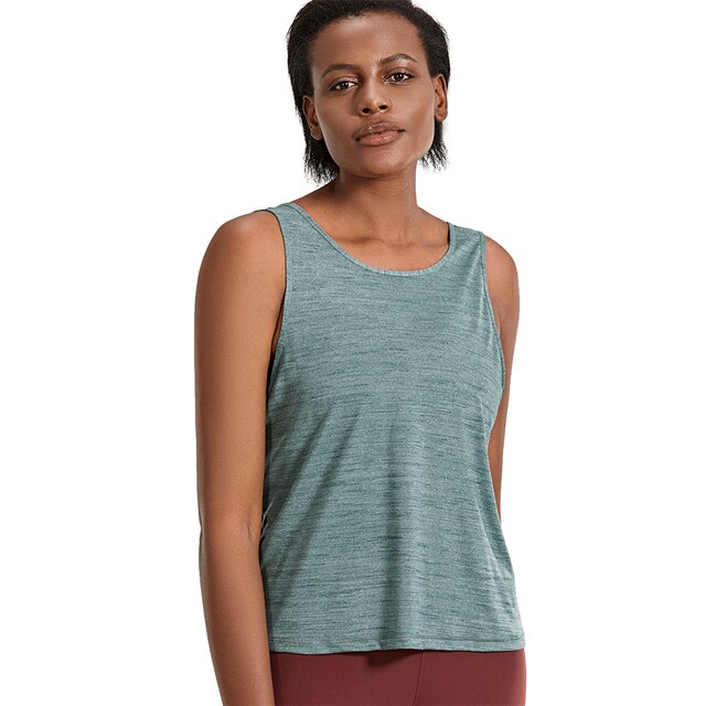 Women's Lightweight Workout Tank Heather Quick Dry Sleeveless Athletic Shirt Casual Top