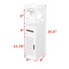 Storage Cabinet Shelf 3-tier Bathroom locker with 2 Doors 23*23*80CM White U.S. Stocks | Vimost Shop.