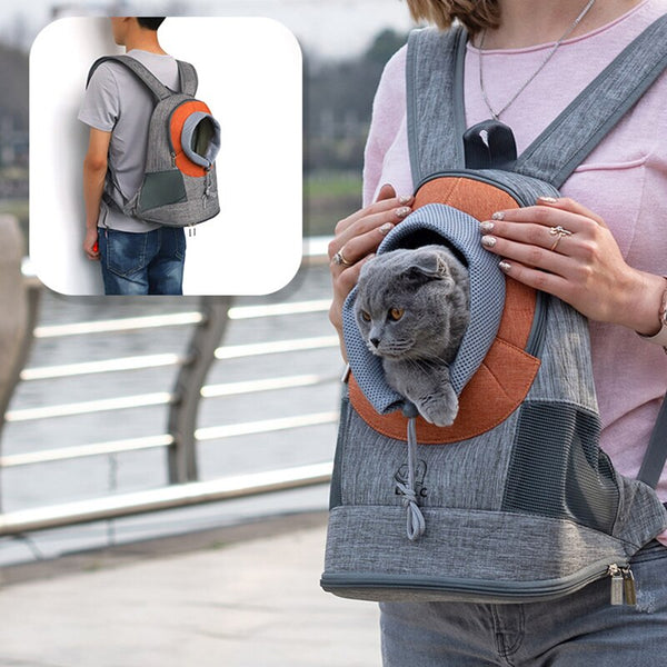 Portable Dog Carrier Bag Double Shoulder Backpack Breathable Mesh Handbag Outdoor Travel Front Bags for Puppy Cats Pet Supplies | Vimost Shop.