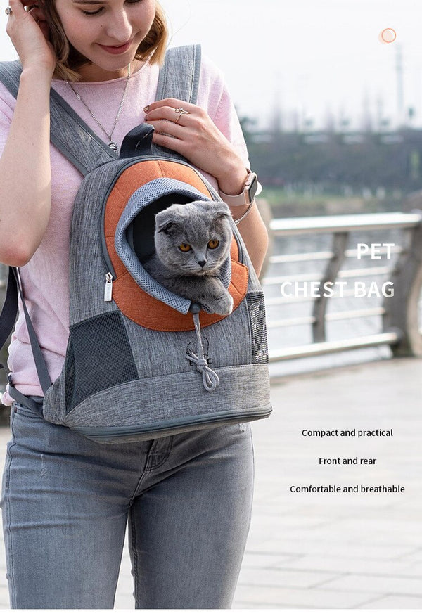 Portable Dog Carrier Bag Double Shoulder Backpack Breathable Mesh Handbag Outdoor Travel Front Bags for Puppy Cats Pet Supplies | Vimost Shop.