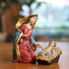 Statue Nativity Scene Set Baby Jesus Manger Christmas Crib Figurines Miniatures Ornament Church Xmas Gift Home Decoration