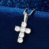 Real 925 Silver Big Crystal Cross Pendant Necklace Choker Statement Necklace 100% Original 925 Solid Silver Fashion Jewelry Gift | Vimost Shop.