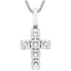Real 925 Silver Big Crystal Cross Pendant Necklace Choker Statement Necklace 100% Original 925 Solid Silver Fashion Jewelry Gift | Vimost Shop.