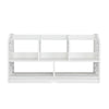 Storage Shelf Wood-plastic Board Large Size Three Rows Bookshelf White [US-W] | Vimost Shop.