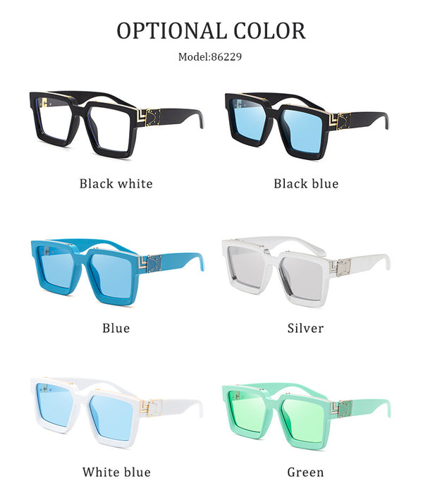 Retro Steampunk Square Sunglasses Men 2020 Luxury Brand Design Vintage Sliver Frame Mirrored Driving Sun Glasses | Vimost Shop.