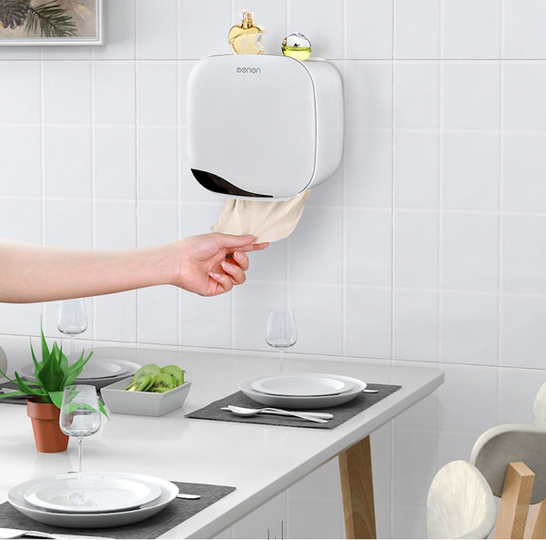 Multifunction Waterproof Toilet Paper Holder Dust-proof Bathroom Storage Holder For Paper Towels Durable Home Paper Towel Holder | Vimost Shop.
