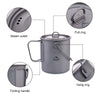 Ultra-light Titanium Camping Cookware Set Outdoor Kitchen  Tableware Trekking Hanging Pot Cup Mug Spoon Cauldron Tourism