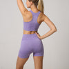 Women Seamless 2PCS Yoga Set Sports Bra High Waist Fitness Gym Shorts Gym Set Running Sportswear Workout Clothes Sports Suits