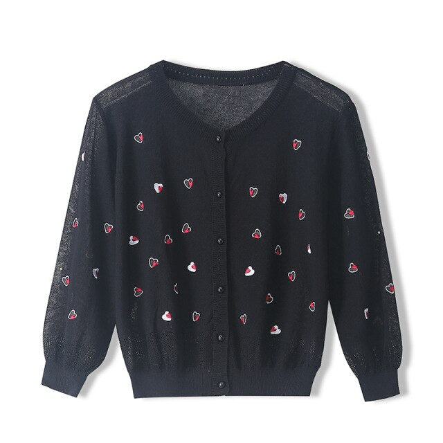 Fashion Women Blouse Tops Long Sleeve O-Neck Short Crop Tops Shirts Summer Womens Perspective Cardigan