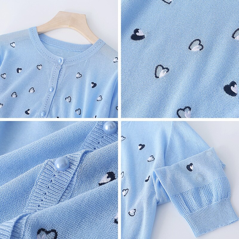 Fashion Women Blouse Tops Long Sleeve O-Neck Short Crop Tops Shirts Summer Womens Perspective Cardigan