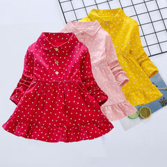 Long Sleeve Girls Dress Spring Fall Casual Kids Clothes for Girl Lovely Heart A-line Children Princess Dresses Toddler Costume | Vimost Shop.