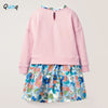 High Quality Girls Dress Long Sleeve Pink Kids Clothes for Girls Sequined Butterfly Floral Children Princess Dresses Spring Fall | Vimost Shop.