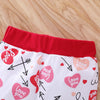 Valentine's Day Baby Set Spring Cotton Infant Girls Clothes Letter Print Bodysuits Pant Headband Newborns Suits | Vimost Shop.