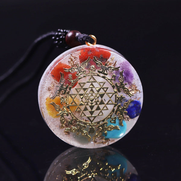 Reiki Orgon Pendant Chakra Natural Crystal Resin Necklace Making For Women Emf Protection Orgone Healing Jewelry | Vimost Shop.