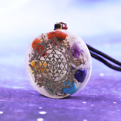 Reiki Orgon Pendant Chakra Natural Crystal Resin Necklace Making For Women Emf Protection Orgone Healing Jewelry | Vimost Shop.