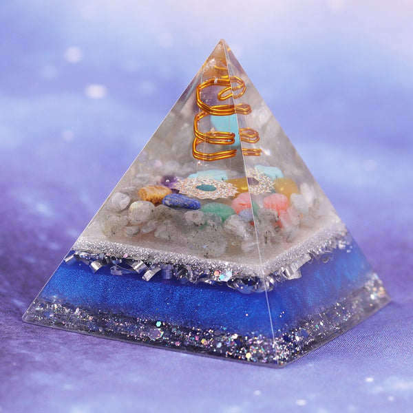 Healing Orgonite Pyramid  Enhance Charm Value Energy Generator Healing Crystal Energy Converter Resin Orgone Stone Lucky Figurin | Vimost Shop.