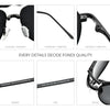 Pure Titanium Polarized Sunglasses Men Folding Classic Square Sun Glasses for Men New High Quality Male Shades