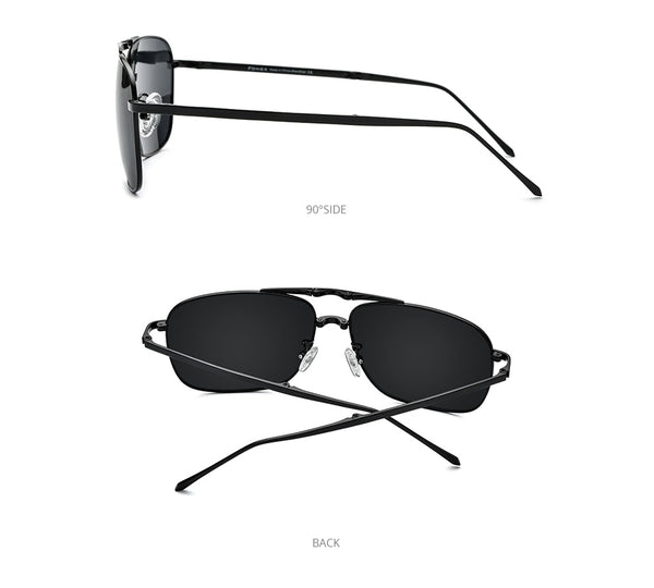 Pure Titanium Polarized Sunglasses Men Folding Classic Square Sun Glasses for Men New High Quality Male Shades