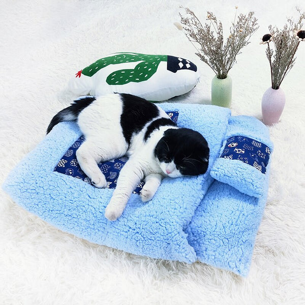 Removable Dog Cat Bed Sleeping Bag Sofas Mat Winter Warm Cat House Small Pet Bed Puppy Kennel Nest Cushion Pet Products | Vimost Shop.