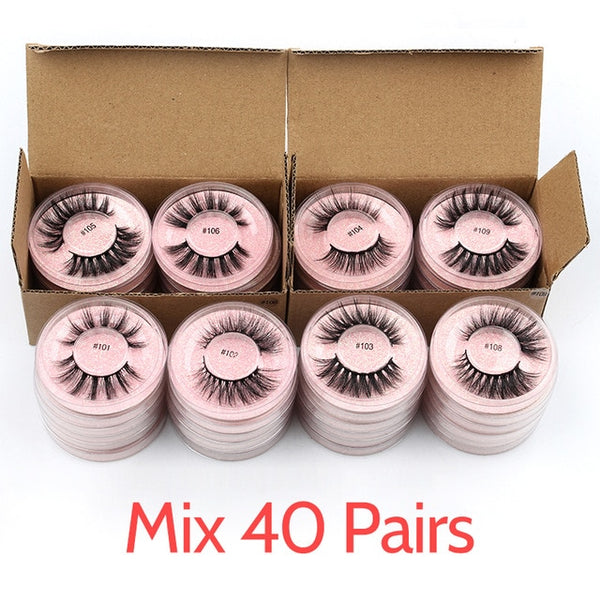 Lashes 4/50/100 pcs eyelashes bulk 3D mink lashes Natural False Eyelashes Wispy Lashes Long faux cils Bulk Lash | Vimost Shop.