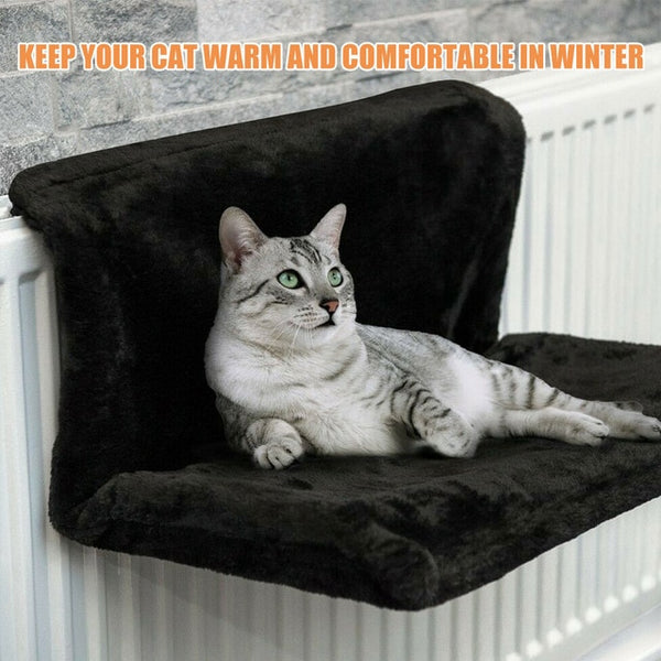 Pet Cat Animal Hammack Luxury Radiator Bed Hanging Winter Warm Fleece Basket Hammocks Metal Iron Frame Sleeping Bed for Cats | Vimost Shop.