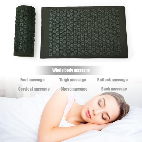 Professional Acupuncture Massage Cushion with Pillow Relieve Body Pain Stress Yoga Mat Set for Neck Waist Back Massage | Vimost Shop.