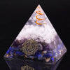 Orgonite Pyramid White Crystal Pillar In Copper Circle With Amethyst Lapis Lazuli Emf Protection Orgone Energy | Vimost Shop.
