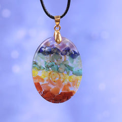 Retro Reiki Healing Colorful Quartz Stone Pendant Necklace Amulet Natural Chakra Orgone Energy Crystal Necklace | Vimost Shop.