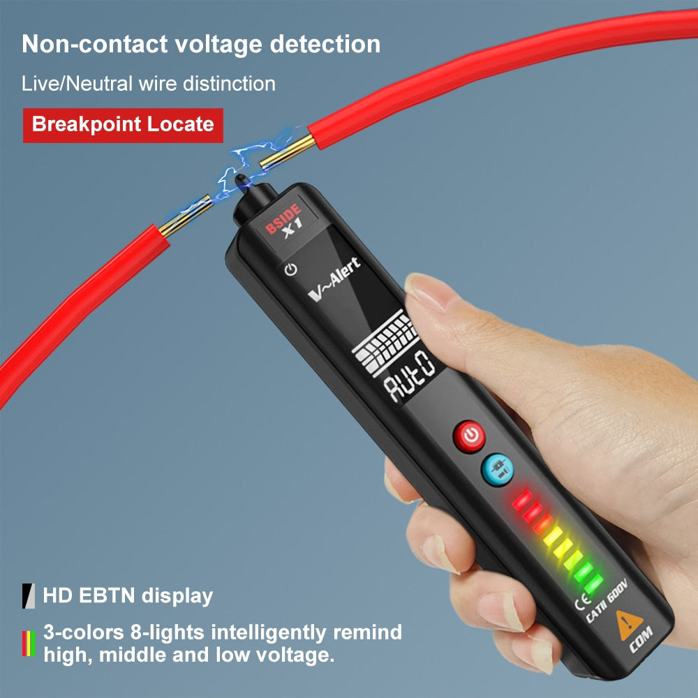 Non-contact Voltage Detector Multimeter X1 Intelligent test pencil Large screen EBTN Electric tester Live wire Meter | Vimost Shop.