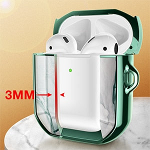AirPods Pro Case Cover Luxury Electroplated Marble Lanyard Earphone Soft Case for Airpods 2/1 Wireless Earbuds Cover | Vimost Shop.