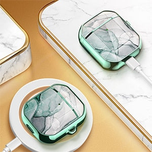 AirPods Pro Case Cover Luxury Electroplated Marble Lanyard Earphone Soft Case for Airpods 2/1 Wireless Earbuds Cover | Vimost Shop.